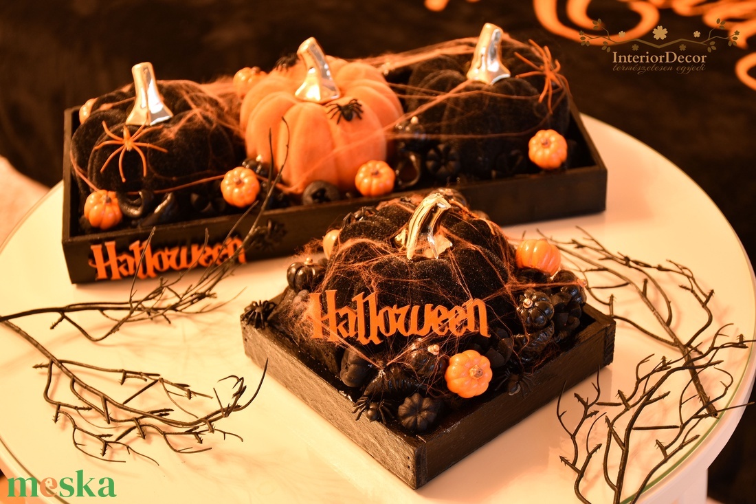 Halloweeni három tökös - otthon & életmód - dekoráció - asztal és polc dekoráció - asztaldísz - Meska.hu Halloweeni három tökös - otthon & életmód - dekoráció - asztal és polc dekoráció - asztaldísz - Meska.hu
