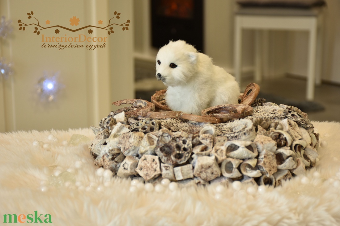 Jegesmedvés asztali koszorú - otthon & életmód - dekoráció - asztal és polc dekoráció - asztaldísz - Meska.hu