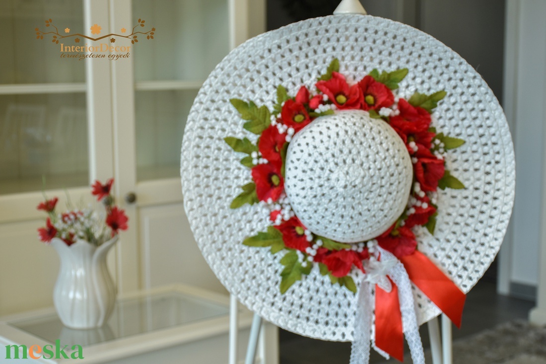 Pipacsmező ajtódísz - otthon & életmód - dekoráció - ajtó- és ablak dekoráció - ajtódísz & kopogtató - Meska.hu