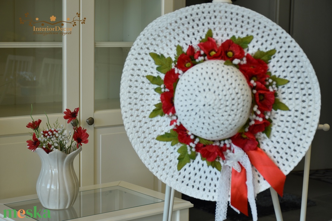 Pipacsmező ajtódísz - otthon & életmód - dekoráció - ajtó- és ablak dekoráció - ajtódísz & kopogtató - Meska.hu