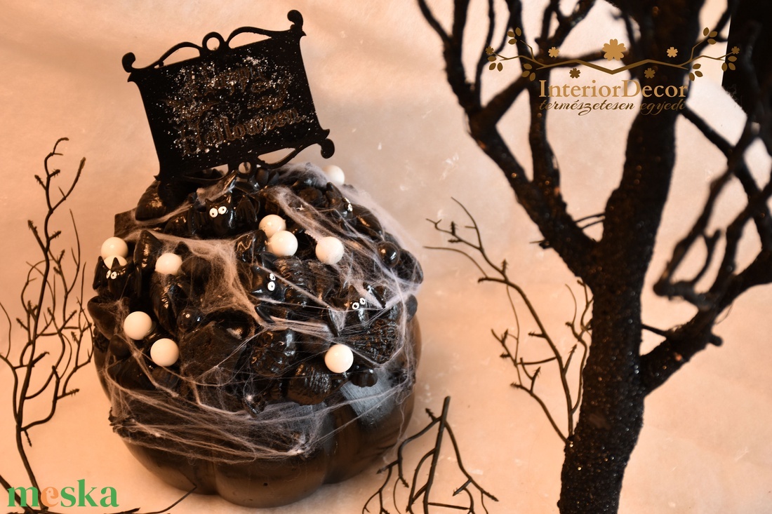 Denevéres halloweeni tök - otthon & életmód - dekoráció - halloween - halloweeni tök - Meska.hu