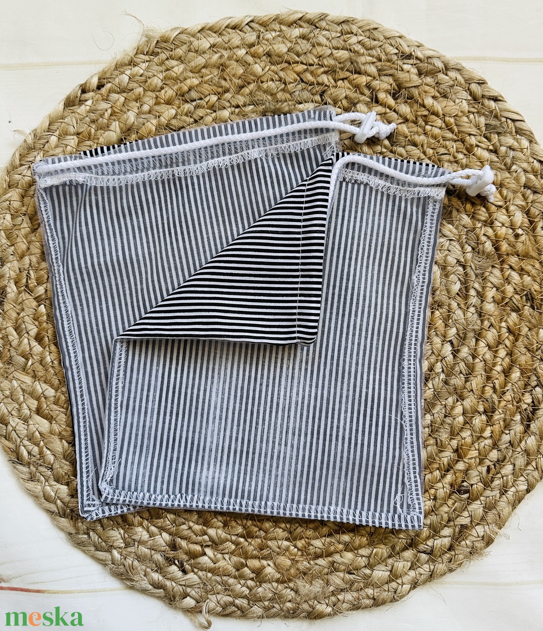 Ablakos bevásárló zacskó - kicsi - 2 db - táska & tok - bevásárlás & shopper táska - zöldség/gyümölcs zsák - Meska.hu