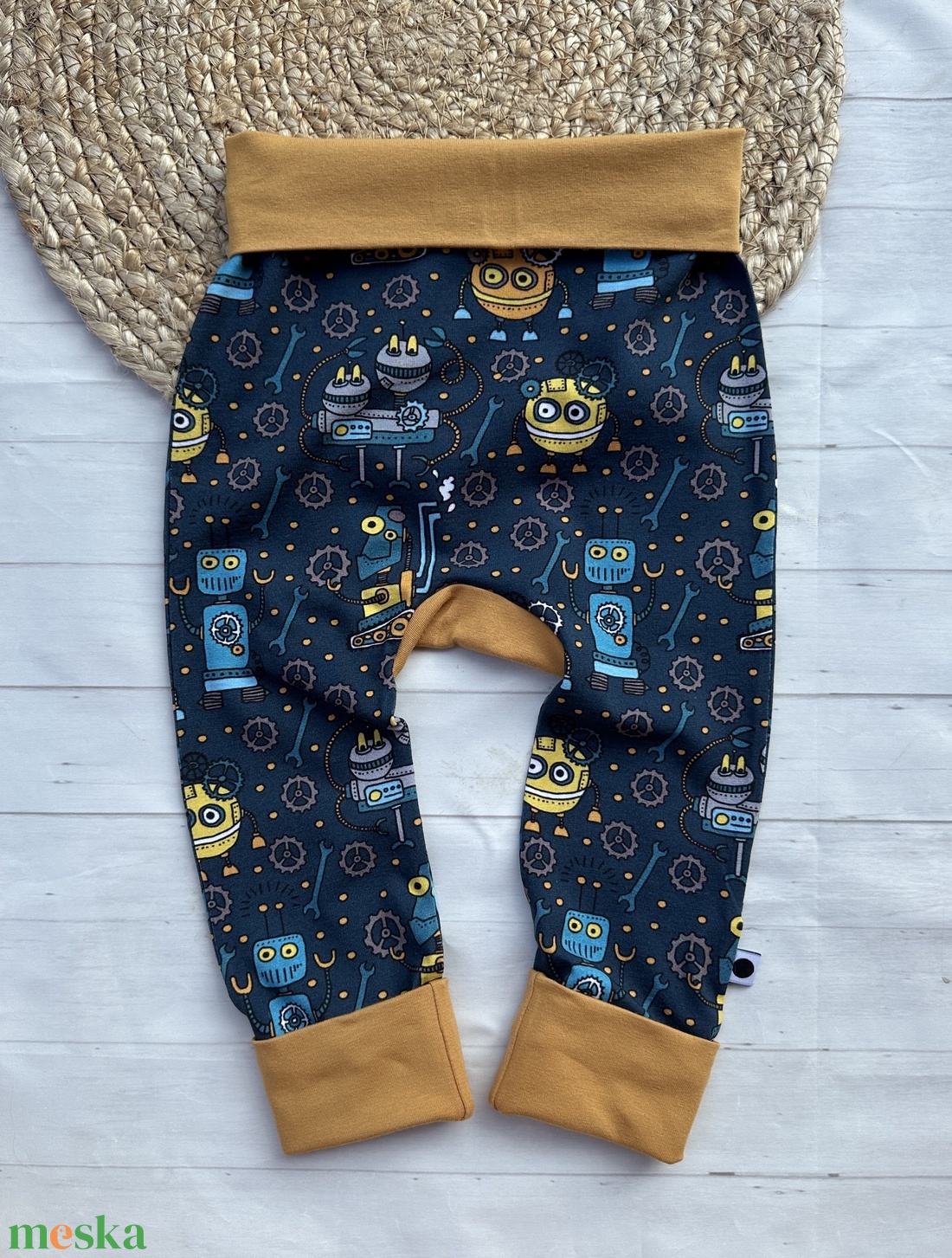 Popókörös, hordozós nadrág 74-80 - robotok - ruha & divat - gyerekruha - nadrág - Meska.hu