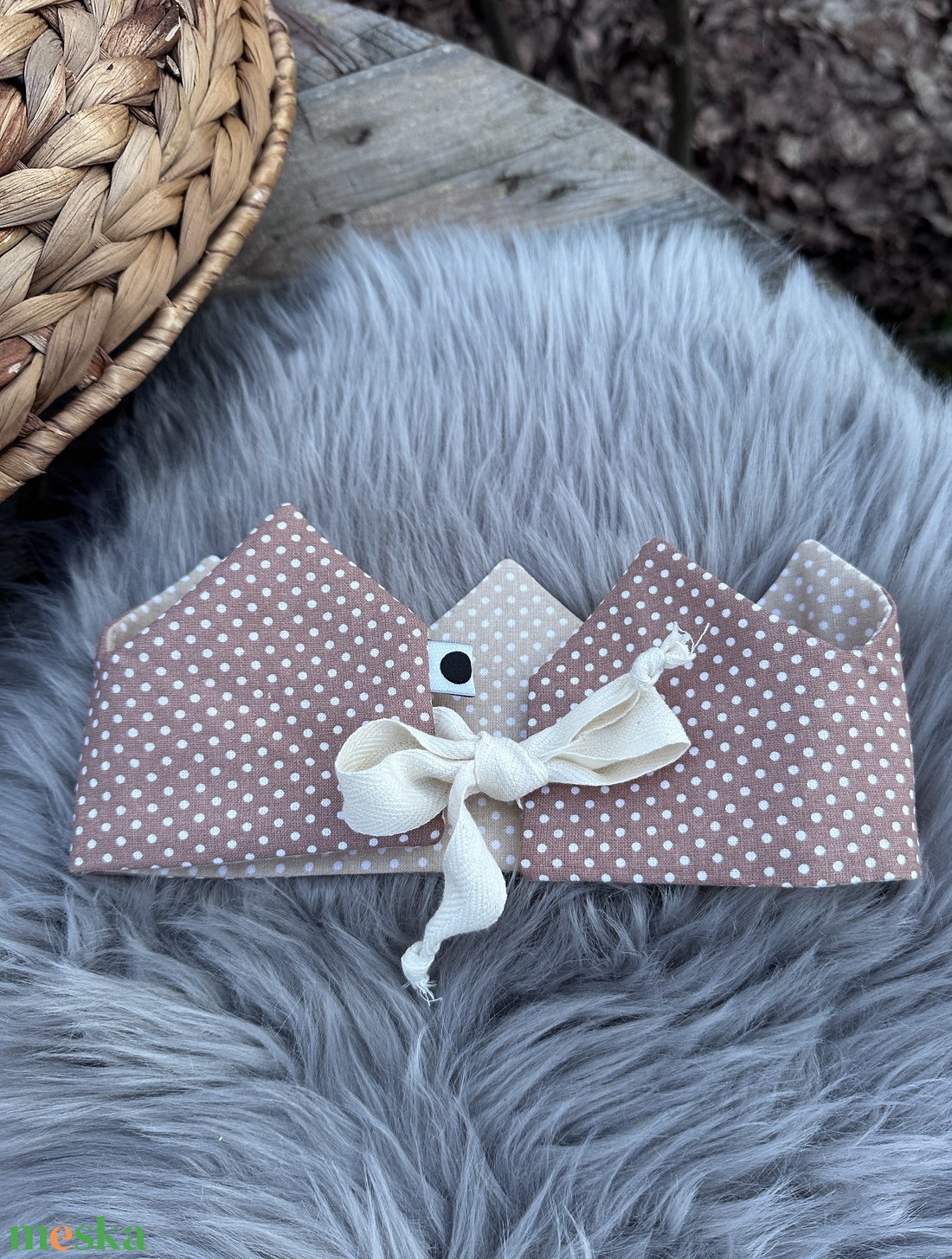 Textil korona - barna pöttyös - játék & sport - szerepjáték - Meska.hu