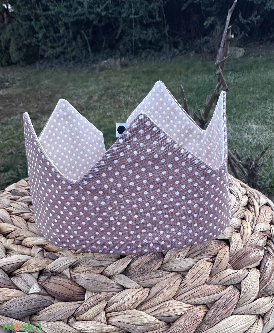 Textil korona - barna pöttyös - játék & sport - szerepjáték - Meska.hu