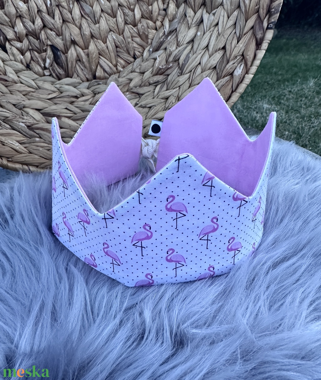 Textil korona - flamingó - játék & sport - szerepjáték - Meska.hu