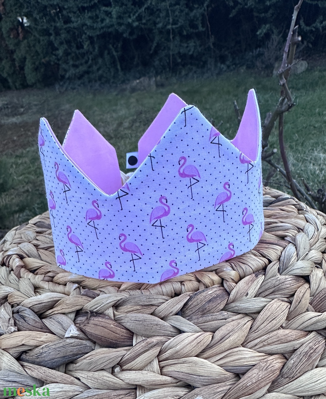 Textil korona - flamingó - játék & sport - szerepjáték - Meska.hu