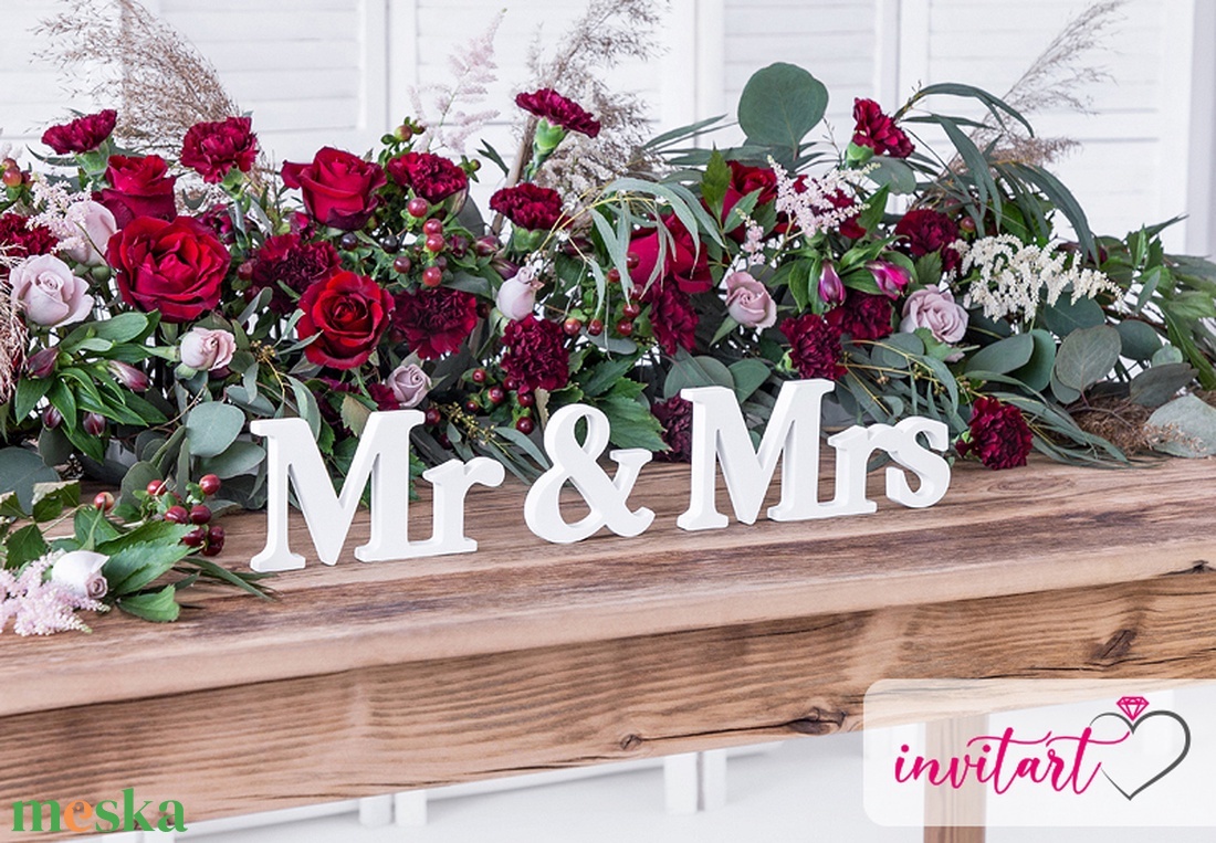 Mr and Mrs fa felirat - esküvő - dekoráció - asztaldísz - Meska.hu Mr and Mrs fa felirat - esküvő - dekoráció - asztaldísz - Meska.hu