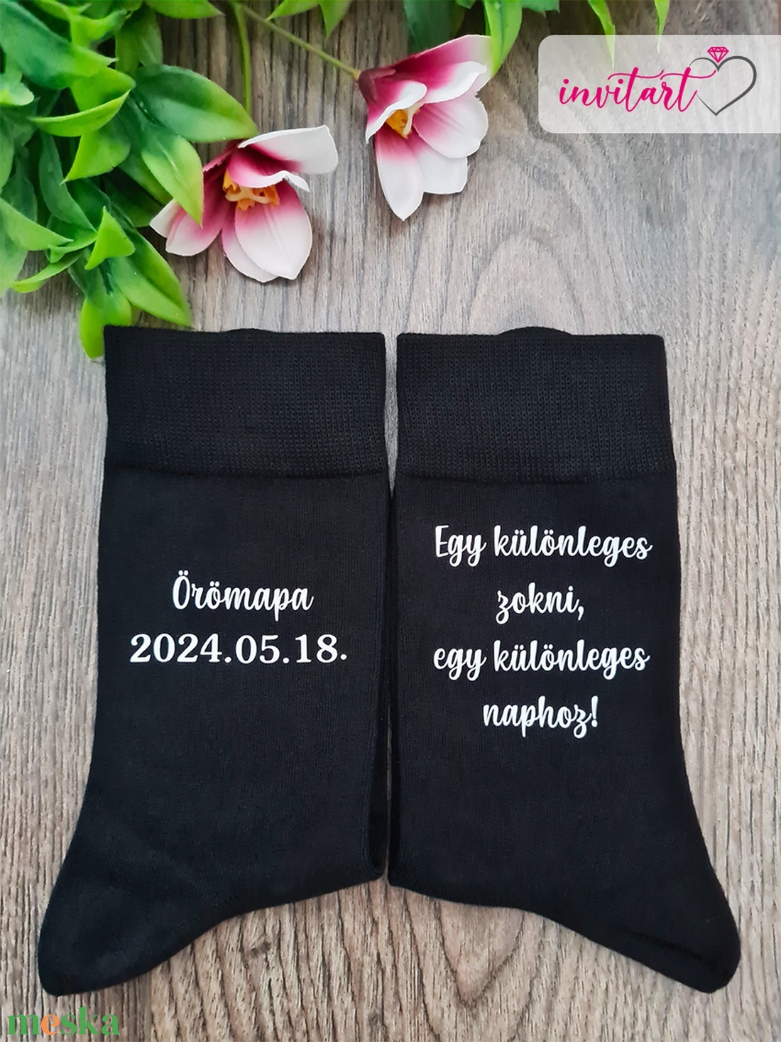 Örömapa zokni / ajándék zokni - esküvő - emlék & ajándék - köszönőajándék - Meska.hu
