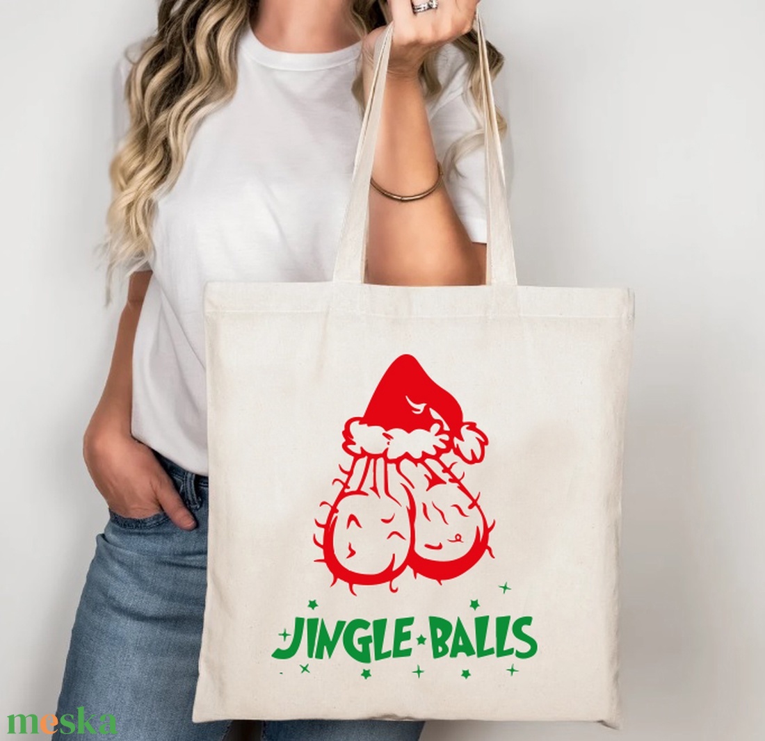 Jingle balls vicces vászontáska - táska & tok - bevásárlás & shopper táska - shopper, textiltáska, szatyor - Meska.hu Jingle balls vicces vászontáska - táska & tok - bevásárlás & shopper táska - shopper, textiltáska, szatyor - Meska.hu