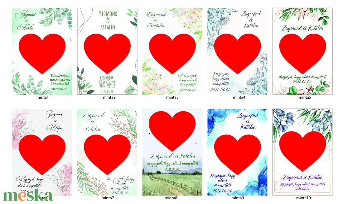 Szív alakú cukorkatartó köszönetajándék mentolos cukorkával - esküvő - emlék & ajándék - köszönőajándék - Meska.hu