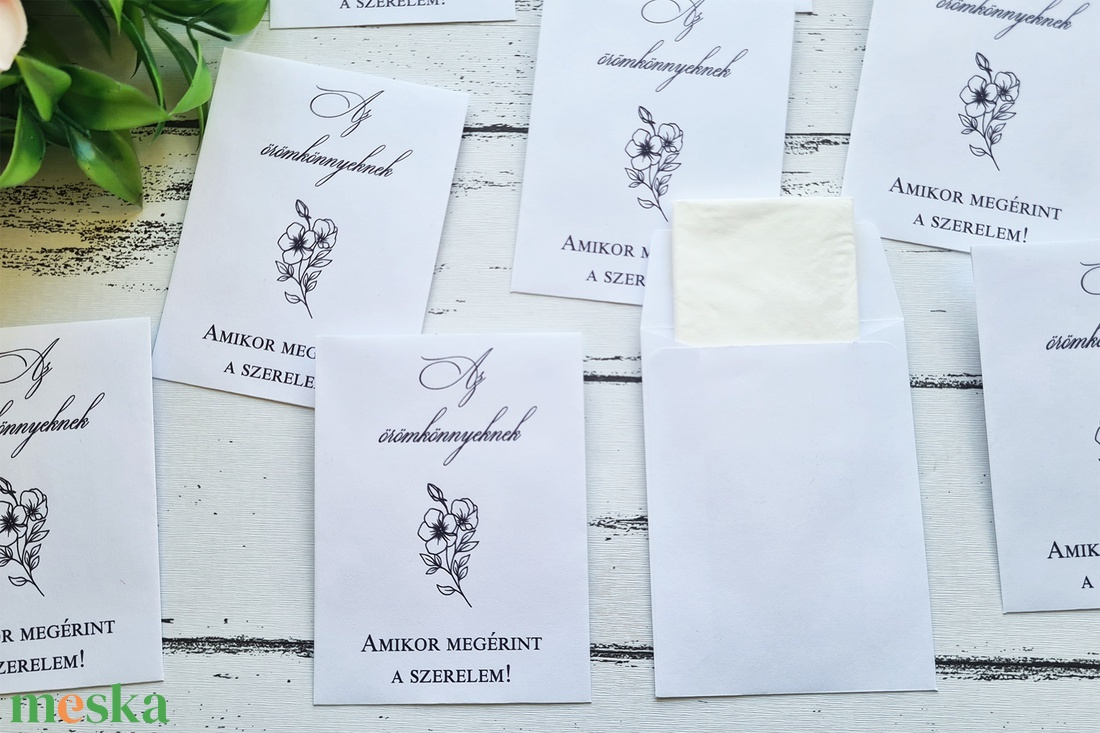Az örömkönnyeknek - esküvői zsebkendő - esküvő - emlék & ajándék - köszönőajándék - Meska.hu