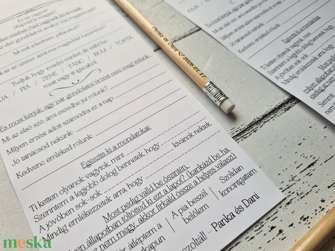 Helló Kedves Vendég - kártya - esküvő - emlék & ajándék - köszönőajándék - Meska.hu