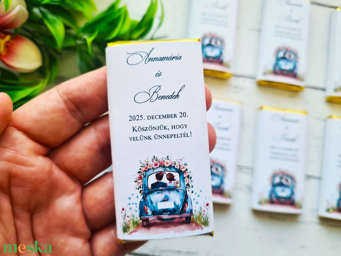 Esküvői csoki, csokoládé köszönetajándék - esküvő - emlék & ajándék - köszönőajándék - Meska.hu