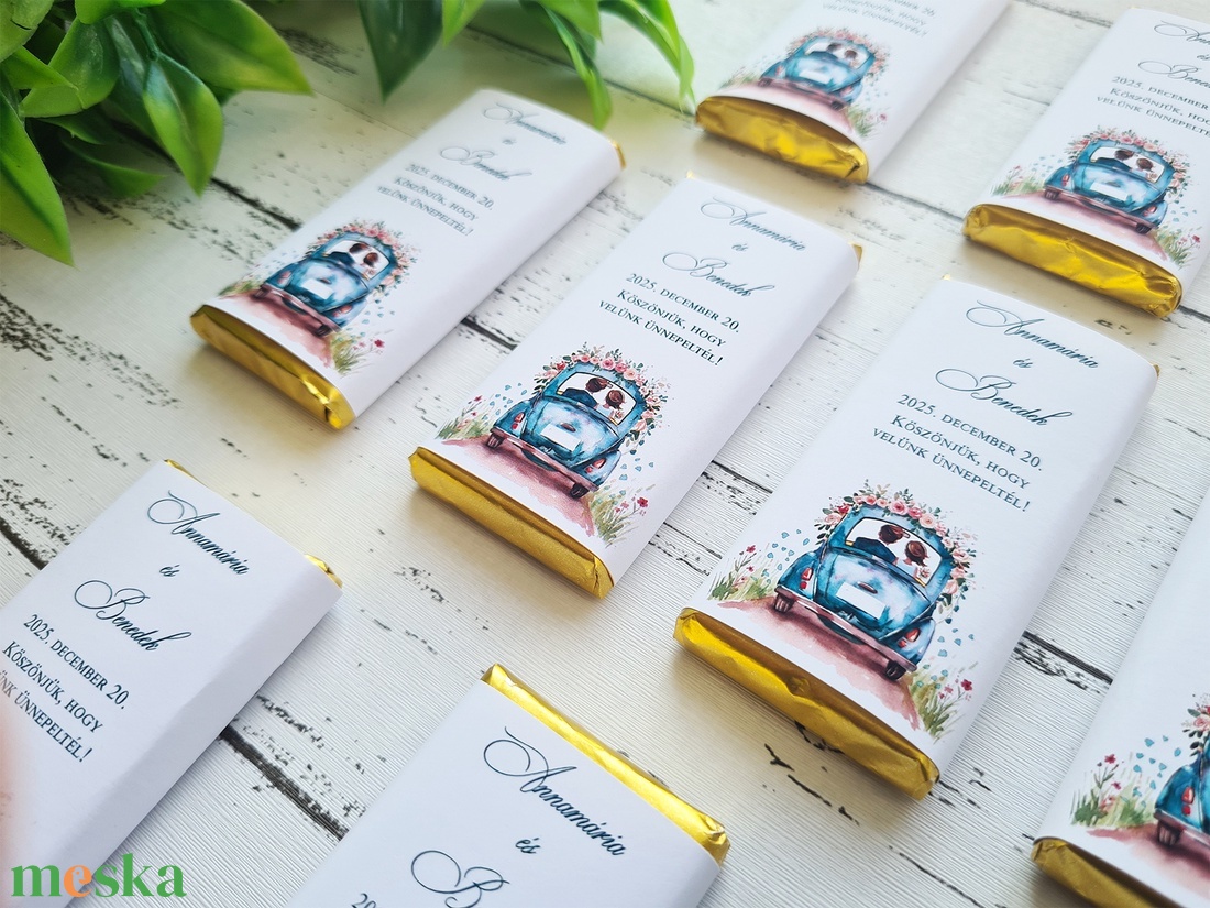 Esküvői csoki, csokoládé köszönetajándék - esküvő - emlék & ajándék - köszönőajándék - Meska.hu