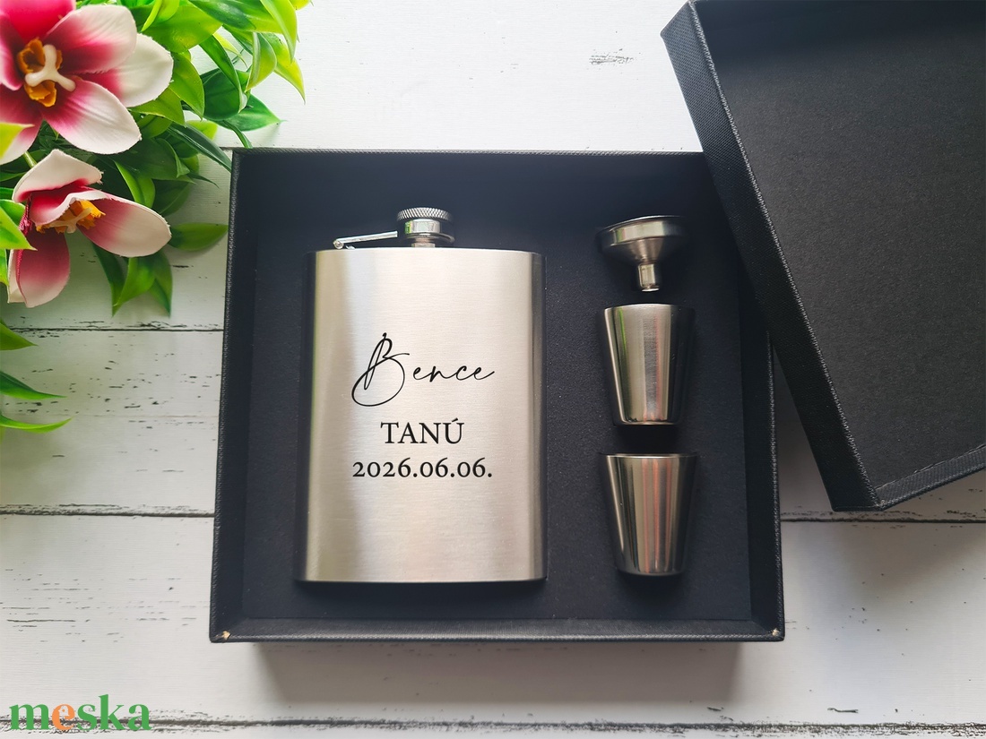 Laposüveg szett - férfi tanú felkérő ajándék - esküvő - meghívó & kártya - tanú felkérő - Meska.hu