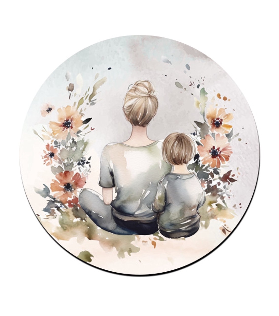 Anya és kicsi fia mintás bögre alátét -  - Meska.hu