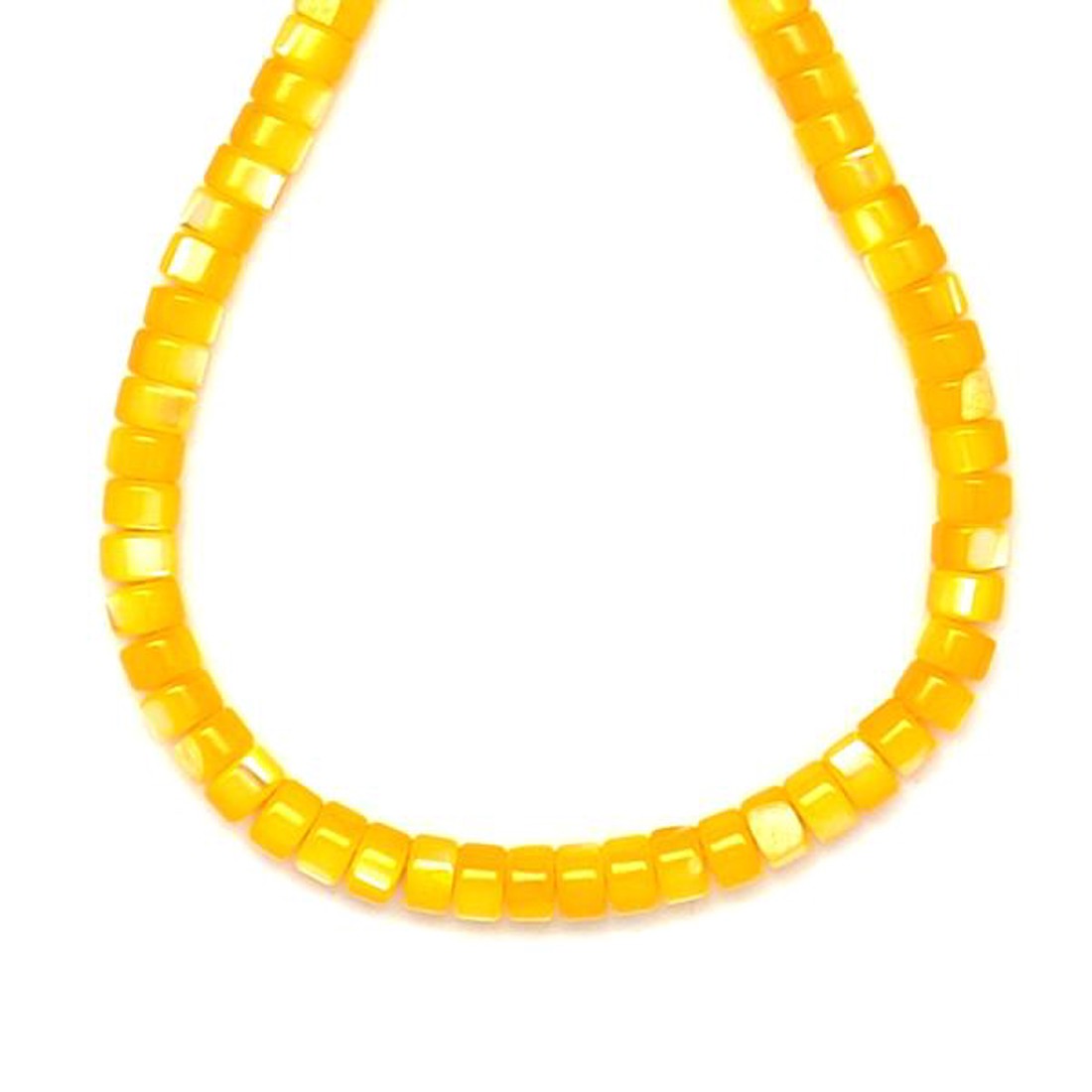 Kagyló szinezett sárga korong 4-5x3,5mm  ékszerkészítő alapanyag (füzér) - kellékek & szerszámok - ásvány alapanyag - ásványfüzér - Meska.hu