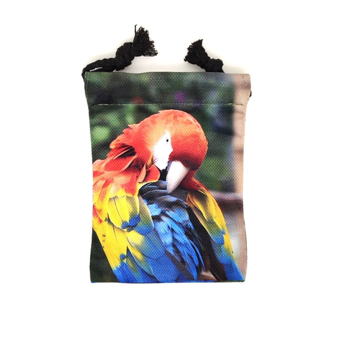 Papagáj mintás szütyő � textil ajándéktasak 13x18 cm - otthon & életmód - papír, írószer - ajándékozás kellékei - ajándékzsák, csomagolás - Meska.hu