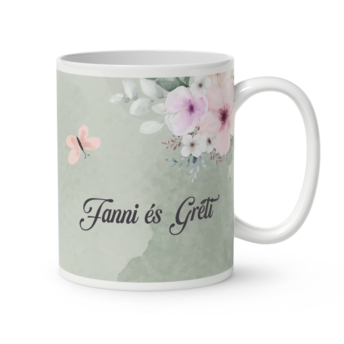 Kérd a neveddel - Anya és a Lánykái mintás bögre - otthon & életmód - konyhafelszerelés, tálalás - tálalás - bögre & csésze - Meska.hu