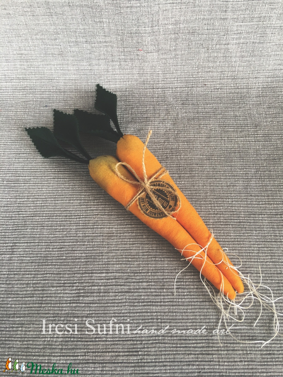 Sárgarépa textilből (1 csomag = 2 db répa) -  - Meska.hu