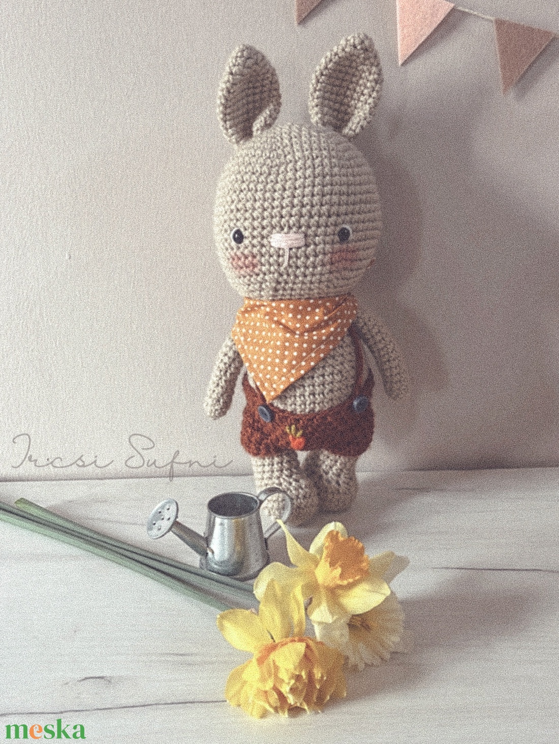 Pocak a kiskertész / horgolt nyuszi - amigurumi - játék & sport - plüssállat & játékfigura - nyuszi - Meska.hu Pocak a kiskertész / horgolt nyuszi - amigurumi - játék & sport - plüssállat & játékfigura - nyuszi - Meska.hu
