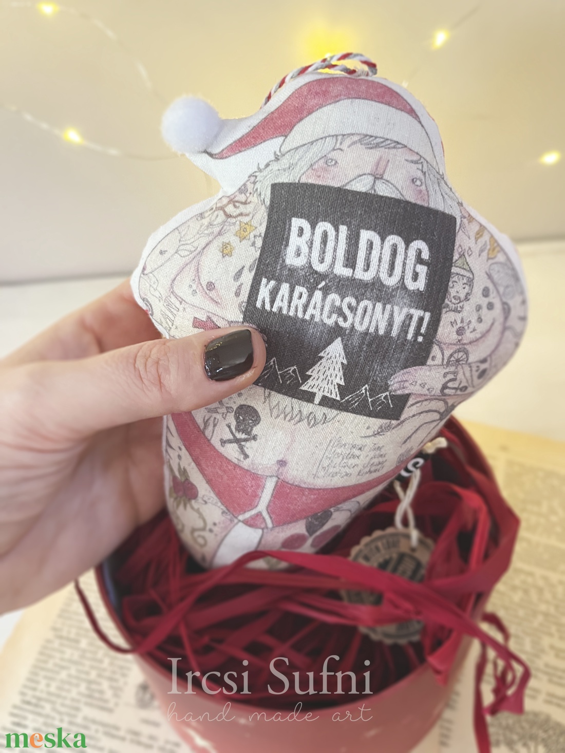 Tetovált Mikulás kisgatyában - karácsony - karácsonyi lakásdekoráció - karácsonyfadíszek - Meska.hu Tetovált Mikulás kisgatyában - karácsony - karácsonyi lakásdekoráció - karácsonyfadíszek - Meska.hu