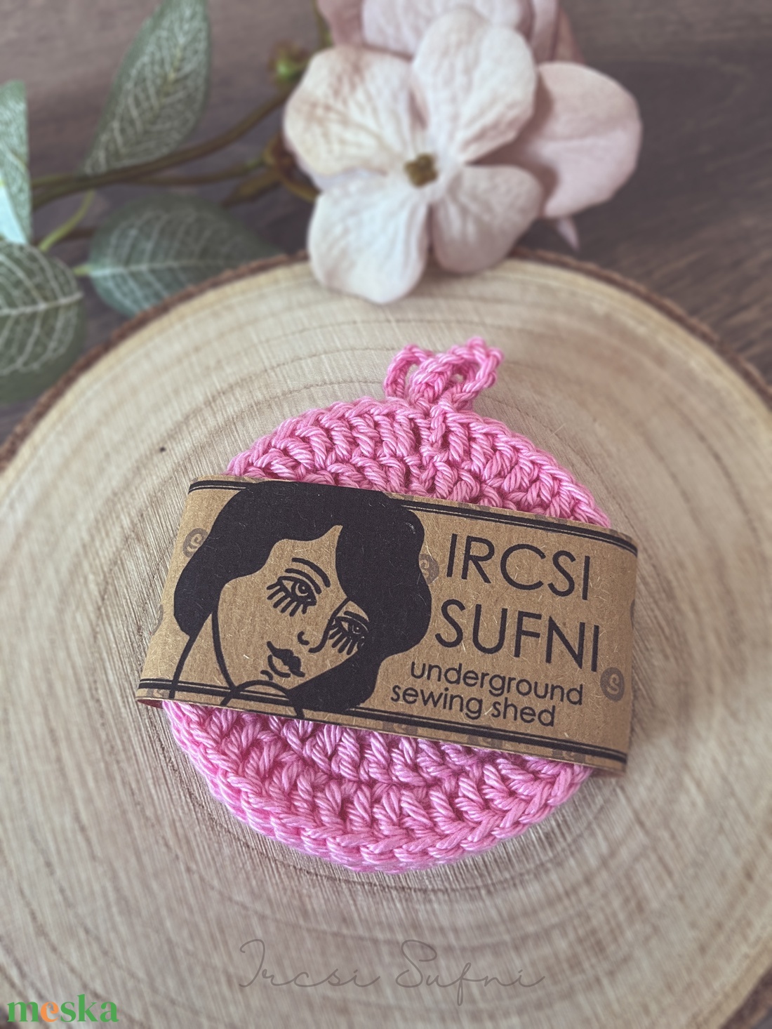 Horgolt öko arctisztító korongok / pink / 100% pamut - szépségápolás - arcápolás - arctisztító korong - Meska.hu