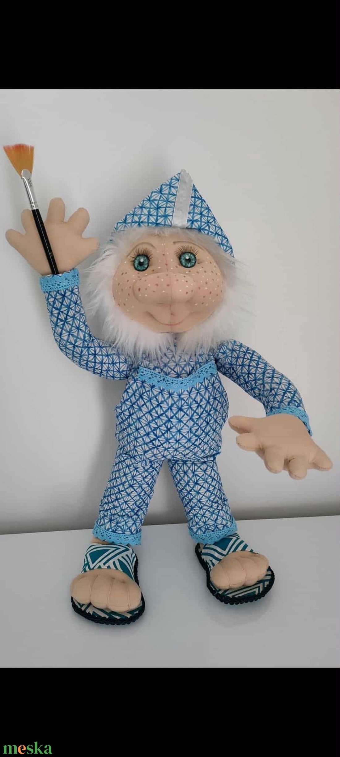 Kézzel készült egyedi drótvázas figura eladó.  - játék & sport - plüssállat & játékfigura - manó - Meska.hu