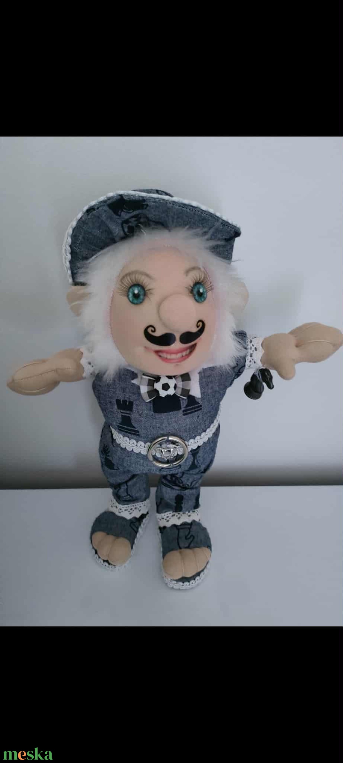 Kézzel készült egyedi drótvázas figura eladó.  - játék & sport - plüssállat & játékfigura - manó - Meska.hu