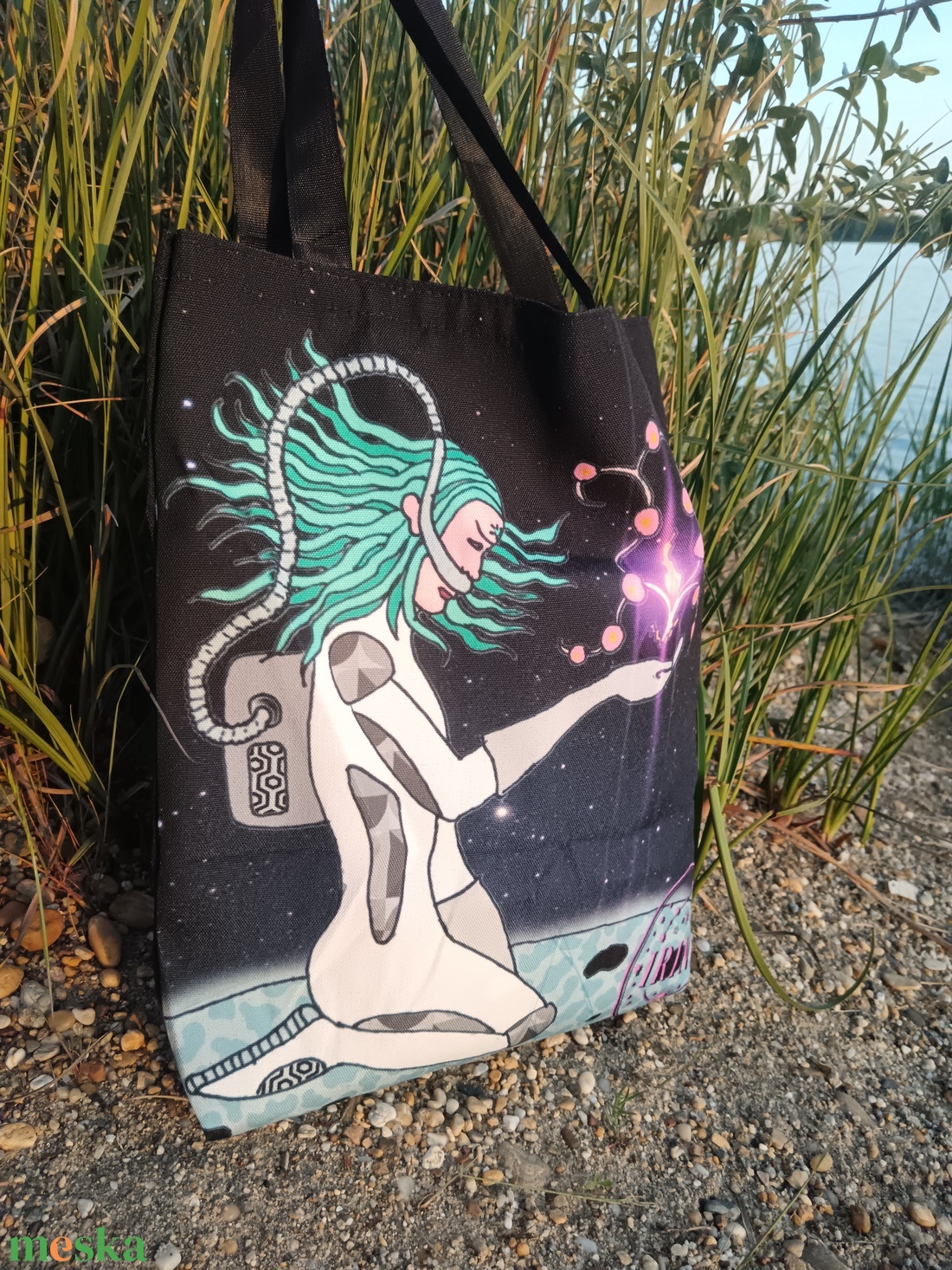 Világok felfedezője egyedi grafikás bevásárlótáska - táska & tok - bevásárlás & shopper táska - shopper, textiltáska, szatyor - Meska.hu