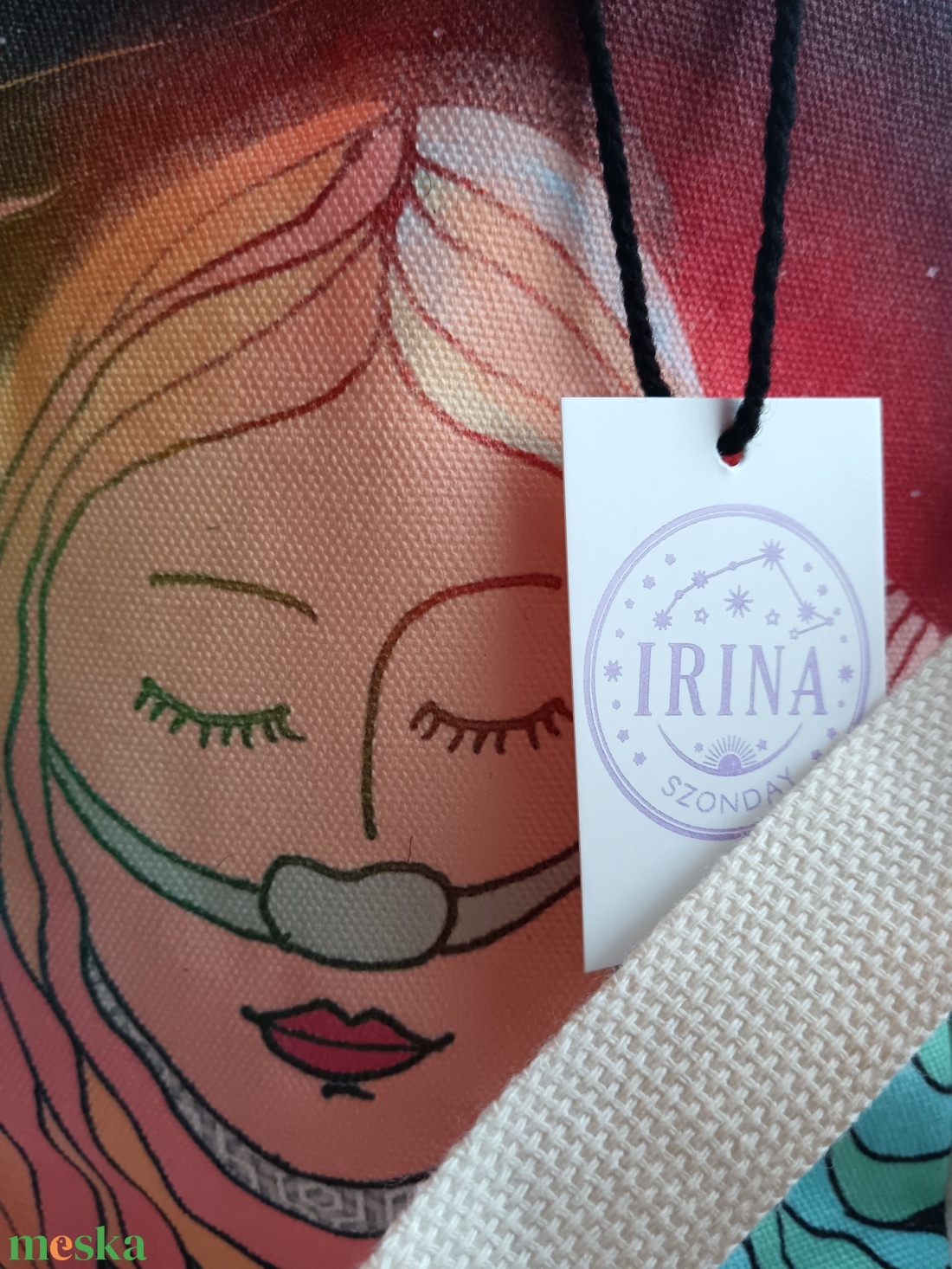 Irina asztronauta színeváltozása egyedi illusztrált válltáska - táska & tok - kézitáska & válltáska - vállon átvethető táska - Meska.hu