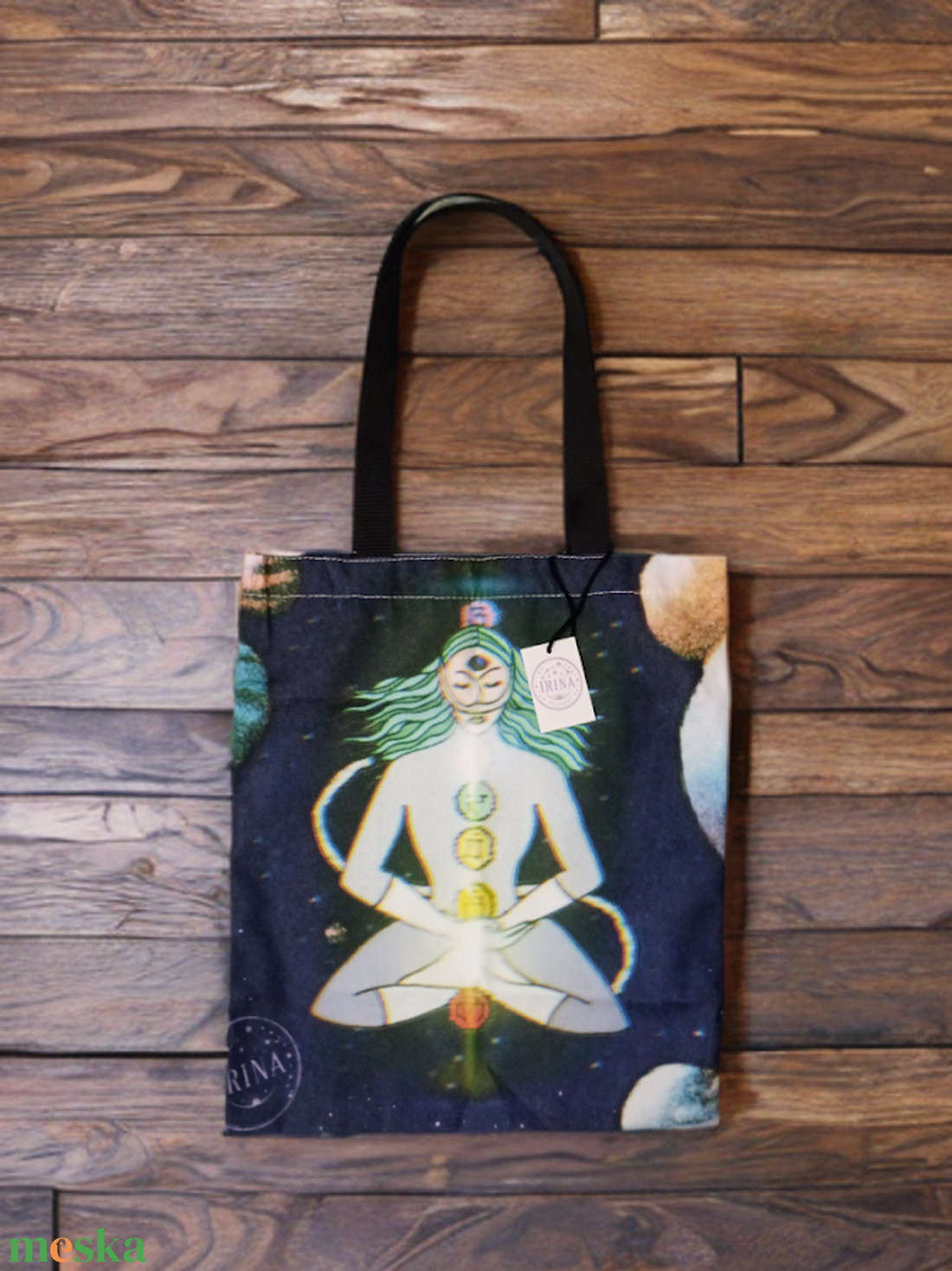 Kozmikus harmónia kétoldalas, egyedi grafikás bevásárlótáska - táska & tok - bevásárlás & shopper táska - shopper, textiltáska, szatyor - Meska.hu