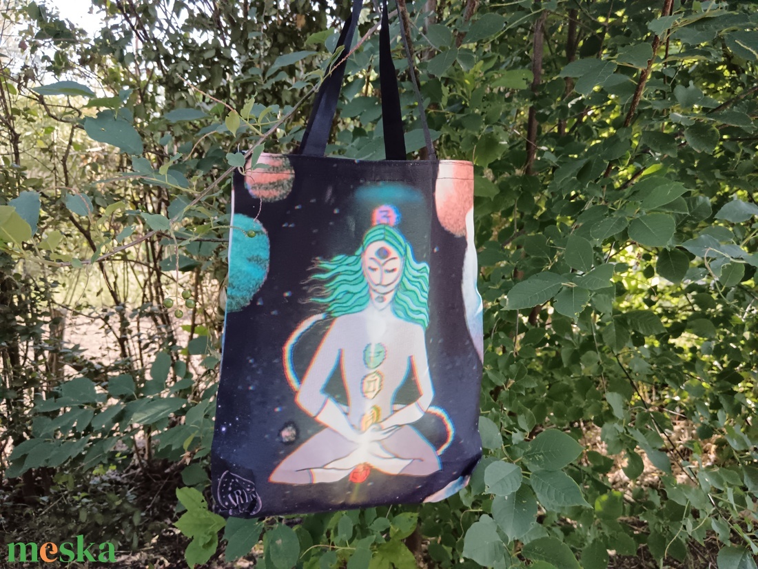 Kozmikus harmónia kétoldalas, egyedi grafikás bevásárlótáska - táska & tok - bevásárlás & shopper táska - shopper, textiltáska, szatyor - Meska.hu