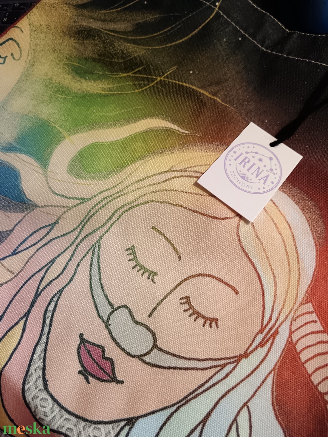 Irina asztronauta színeváltozása kétoldalas, egyedi grafikás bevásárlótáska - táska & tok - bevásárlás & shopper táska - shopper, textiltáska, szatyor - Meska.hu