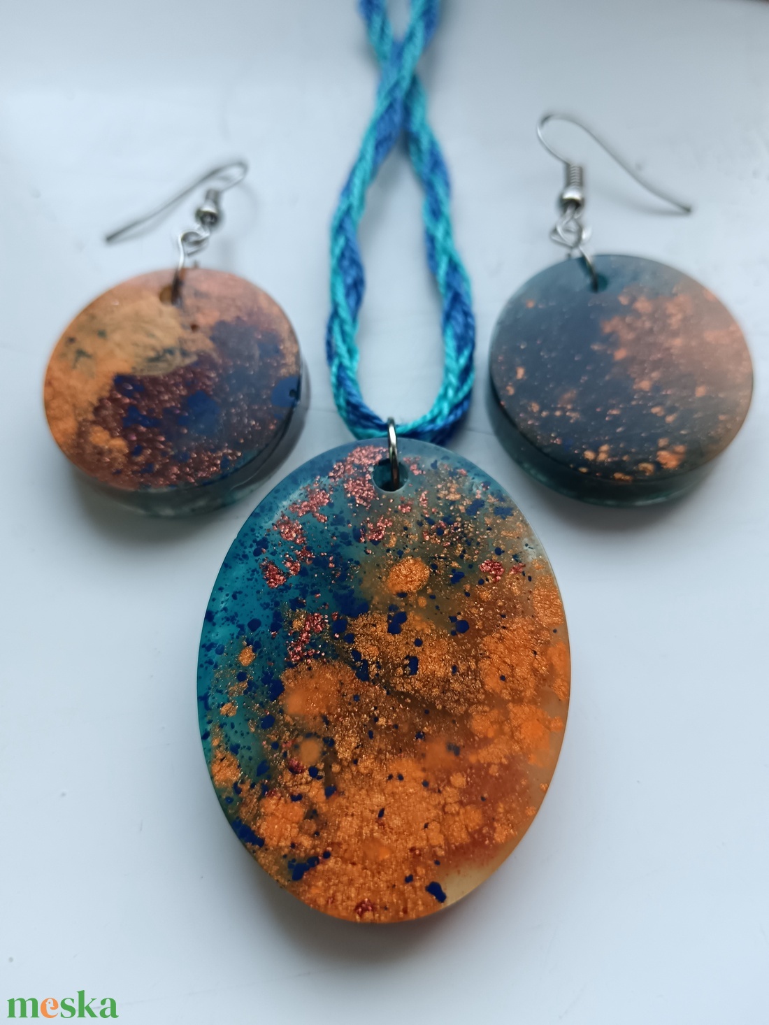 Nebula epoxigyanta ékszerszett - ékszer - ékszerszett - Meska.hu