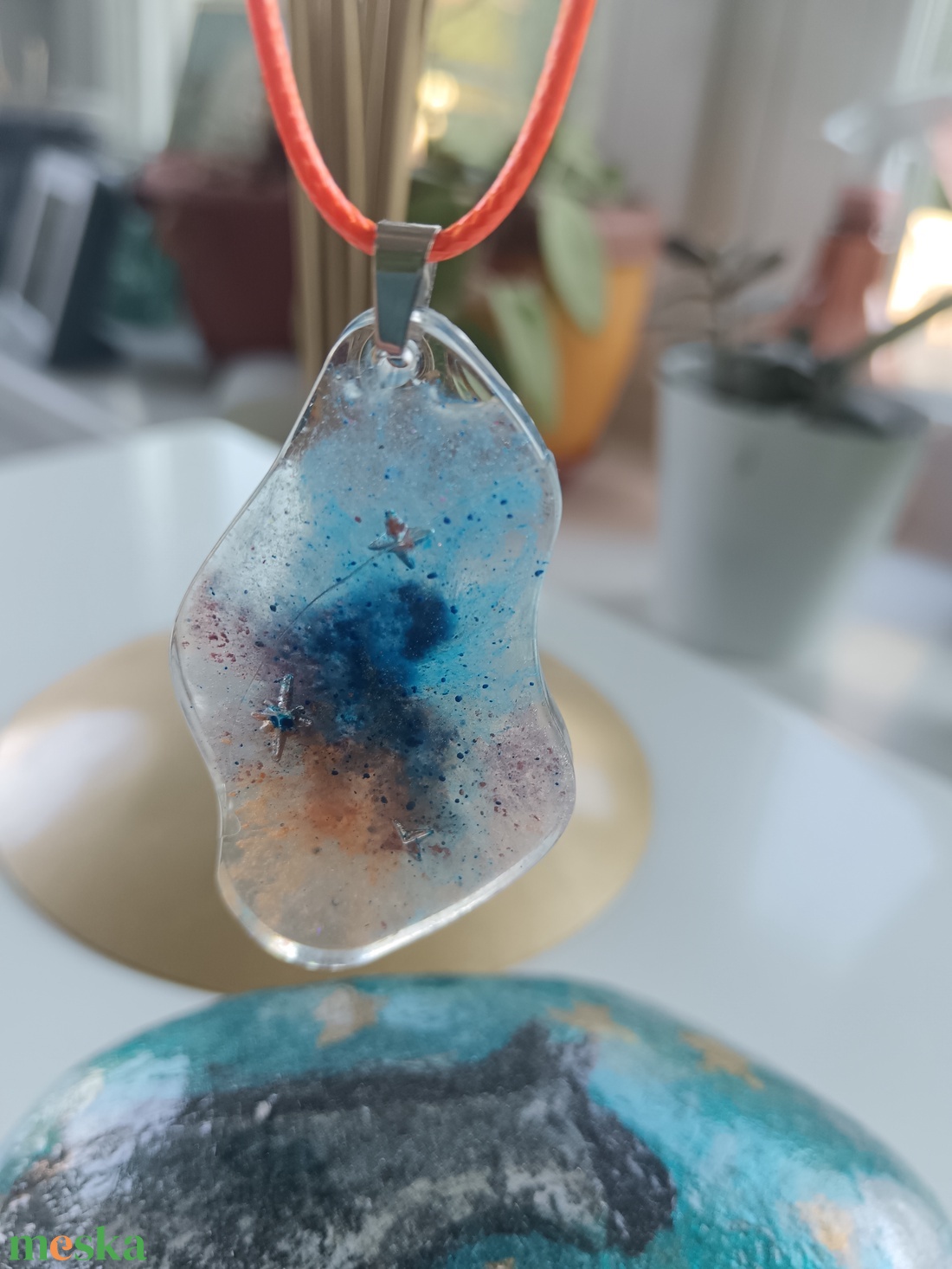 Nebula epoxigyanta medál - ékszer - ékszerszett - Meska.hu