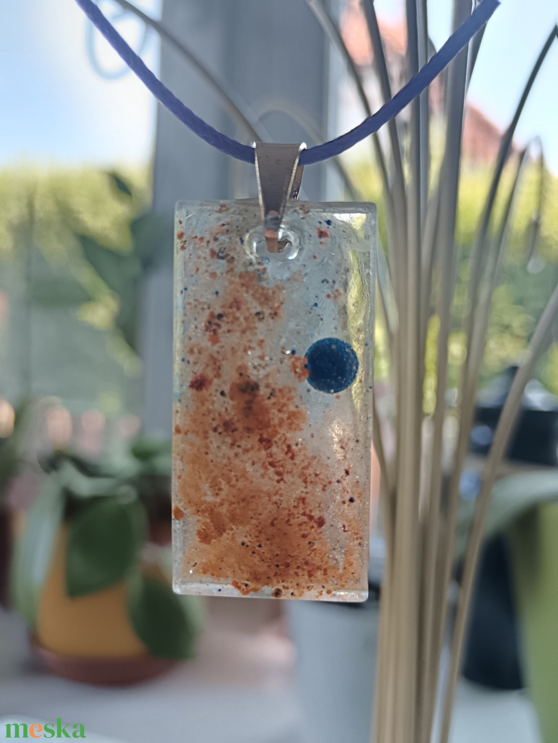 Nebula epoxigyanta medál - ékszer - ékszerszett - Meska.hu