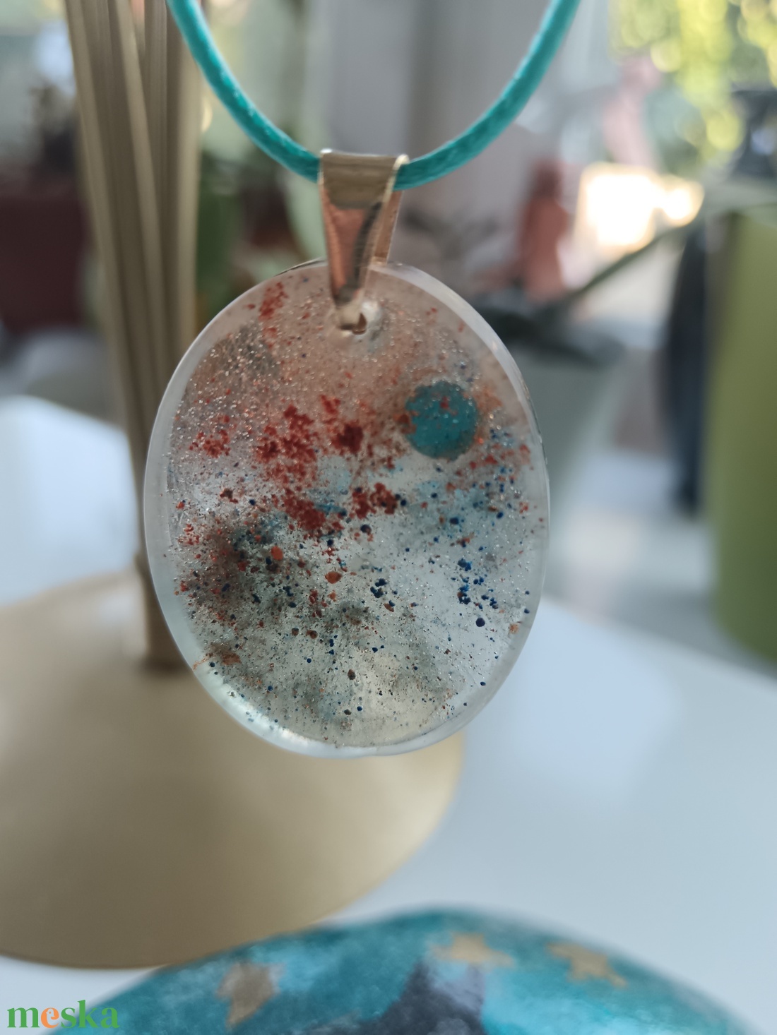 Nebula epoxigyanta medál - ékszer - ékszerszett - Meska.hu