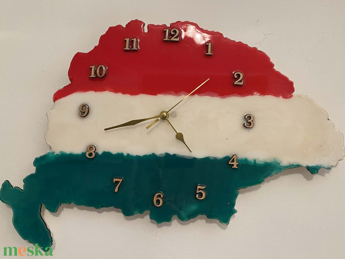 Epoxy, epoxi gyantából készült fali óra, csendes mechanizmus   - otthon & életmód - dekoráció - fali és függő dekoráció - falióra & óra - Meska.hu