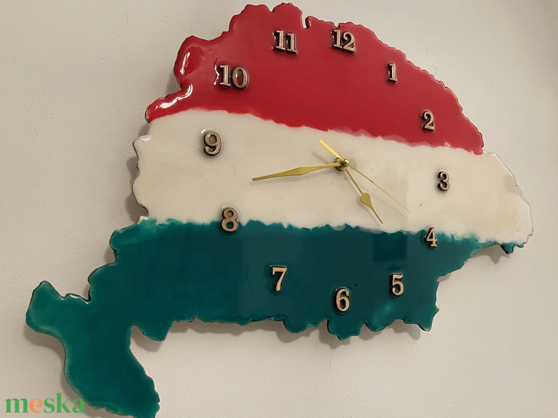 Epoxy, epoxi gyantából készült fali óra, csendes mechanizmus   - otthon & életmód - dekoráció - fali és függő dekoráció - falióra & óra - Meska.hu