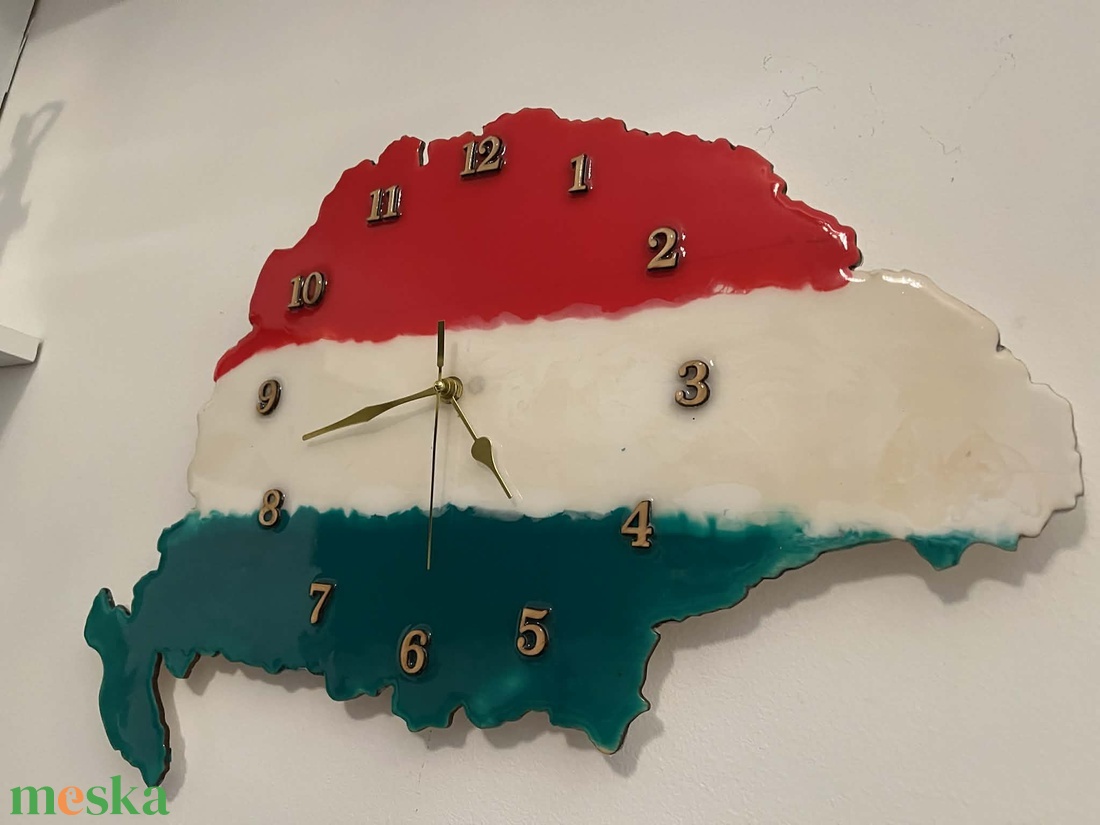 Epoxy, epoxi gyantából készült fali óra, csendes mechanizmus   - otthon & életmód - dekoráció - fali és függő dekoráció - falióra & óra - Meska.hu