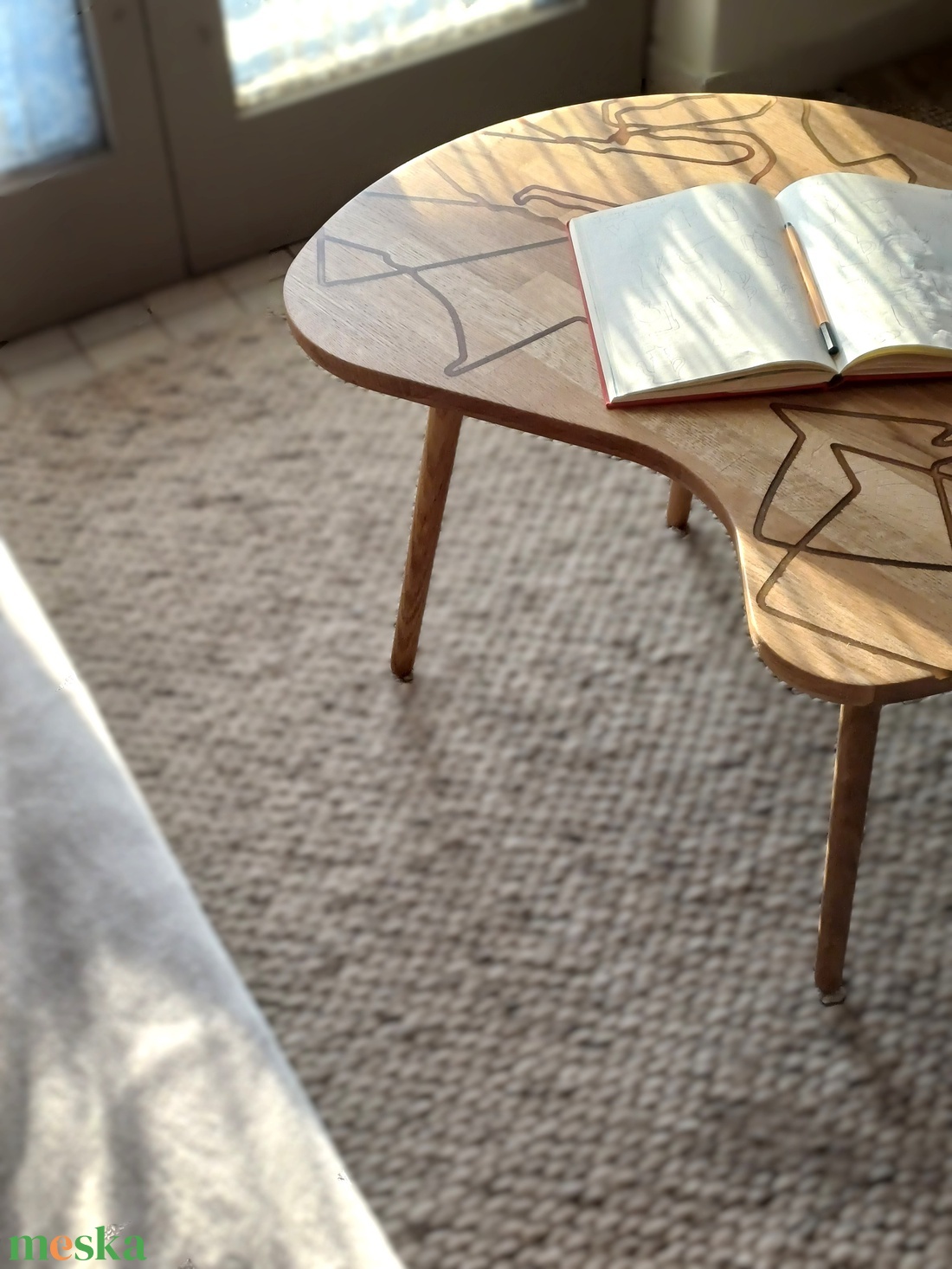 Kávészünet - dohányzóasztal az ikonikus Bialetti kávéfőző ihletésével - otthon & életmód - bútor - asztal - Meska.hu