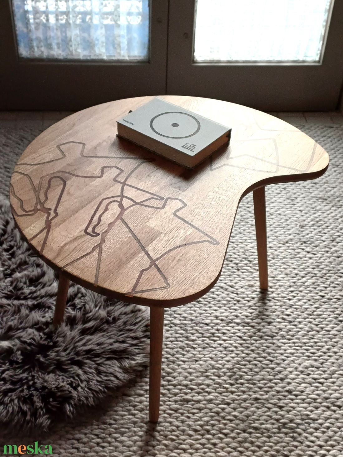 Kávészünet - dohányzóasztal az ikonikus Bialetti kávéfőző ihletésével - otthon & életmód - bútor - asztal - Meska.hu