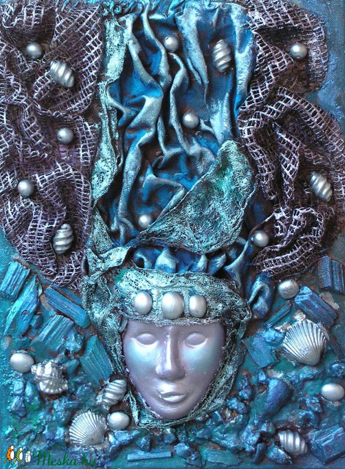 TENGER ISTENNŐ- paverpol textilkép  - művészet - más művészeti ág - Meska.hu