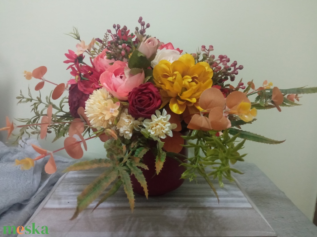 Őszies asztaldísz - otthon & életmód - dekoráció - asztal és polc dekoráció - asztaldísz - Meska.hu