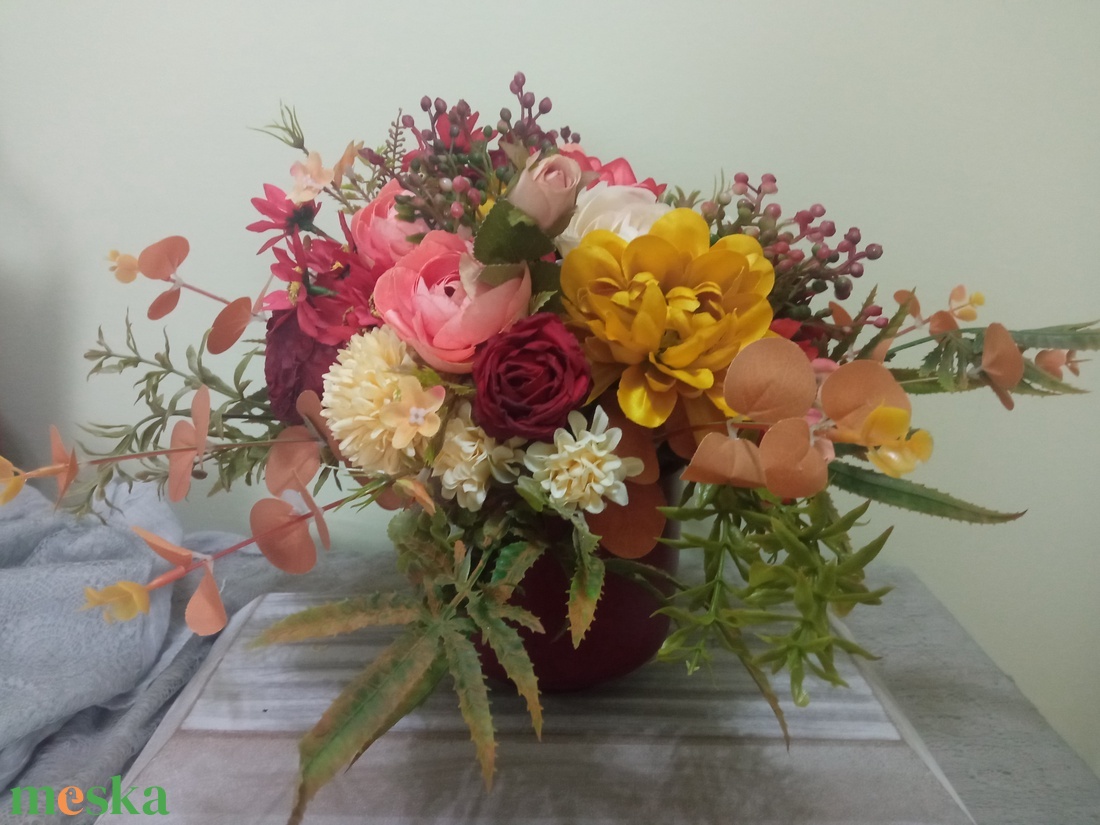 Őszies asztaldísz - otthon & életmód - dekoráció - asztal és polc dekoráció - asztaldísz - Meska.hu