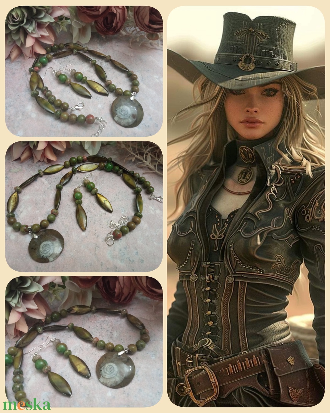 FÉLDRÁGAKŐ/ÁSVÁNY/ -szett - ékszer - ékszerszett - Meska.hu