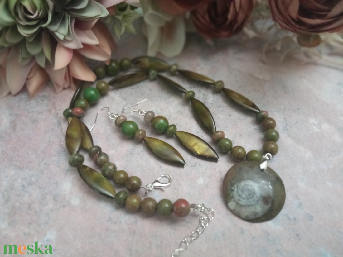 FÉLDRÁGAKŐ/ÁSVÁNY/ -szett - ékszer - ékszerszett - Meska.hu