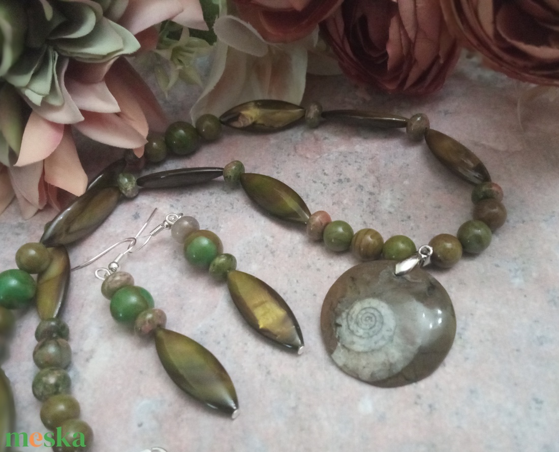 FÉLDRÁGAKŐ/ÁSVÁNY/ -szett - ékszer - ékszerszett - Meska.hu